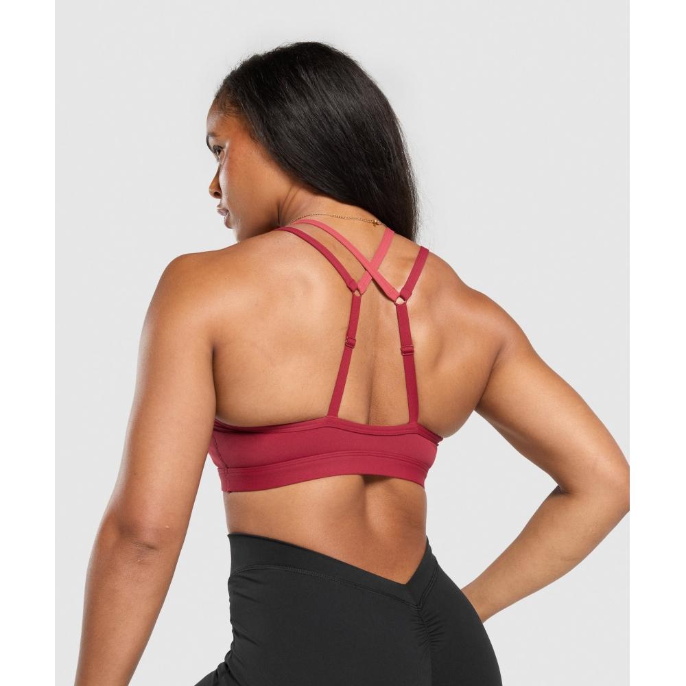 Gymshark Спортивный бюстгальтер Double Up Reps Red Varsity Pink B8a5v Rbx7