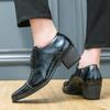 Formal Elegant Men's Oxford Shoes Casual Business Office Party Loafers Men's High-heeled Shoes Classic Mens Leather Dress Shoes