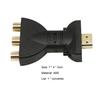 Video Audio Adapter Gold-plated High Resolution Portable HDMI-compatible to 3 RGB RCA AV Component Converter for TV