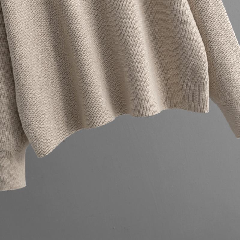 Новые модные юбки комплект юбка А-силуэта свитер свободные комплекты из двух частей трикотажный воротник поло осень зима женский ленивый свитер костюм