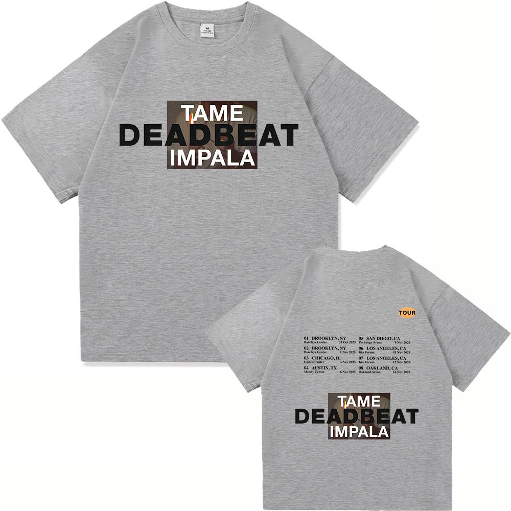 Tame Impala Deadbeat 2025 New Album TShirt Deadbeat Tour Menwomen Clothing Harajuku High Quality Clothes Cotton TShirts