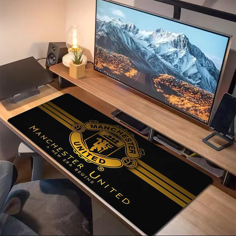 Man United3 Print Cushion Non-slip Laptop Tablet Big Mousepad XXL Mat Mini PC Playmat With Lock edge