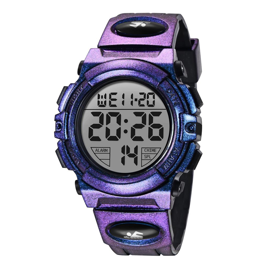 Детские спортивные водонепроницаемые водонепроницаемые 50 светодиодов День входа в школу День рождения Инструкция по эксплуатации в комплекте Детские часы, цифровые, для мальчиков