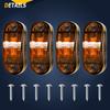 Янтарный светодиодный боковой габаритный фонарь, водонепроницаемый внешний индикатор грузовика, 4 шт., для лодочных прицепов, кемперов, габаритных фонарей, аксессуары