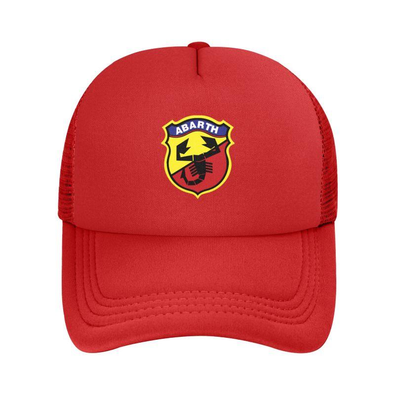 Сетчатая бейсболка Abarth Однотонная кепка тракер Унисекс Регулируемая кепка Snapback Летние дышащие кепки с козырьком от солнца