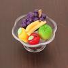 6Pcs/Set Simulation Transparent Fruit Plate Banana Orange Grape Model Dollhouse Food And Play Miniature Accessories For Children