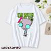 Аниме Invader Zim Invader Gir Graphic Tshirt Zim Image Cartoon T Shirt Unisex Unisex Cotton Tee Shirt Fashion Shirt Streetwear Tops Unisex