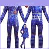 Костюм для косплея Иви из «Наследников 3» для детей. Элегантный синий комбинезон на все тело с молнией сзади