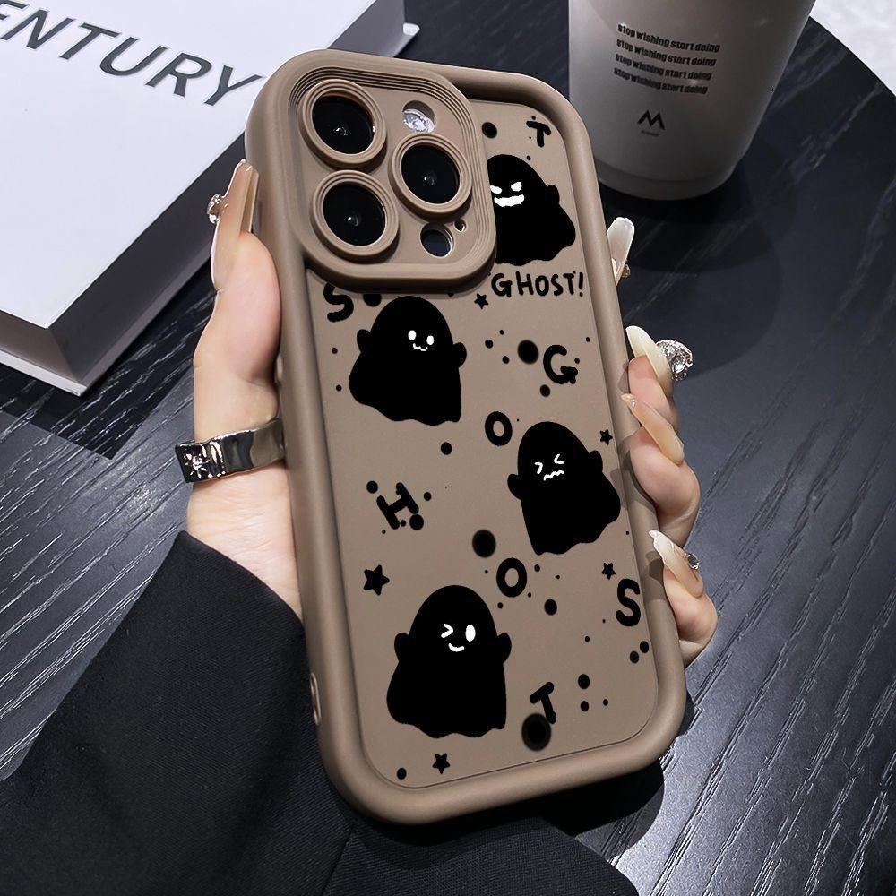 Рождественский призрачный яблочный чехол для мобильного телефона 15promax iPhone14/13 новый женский 12 нишевый xr личность противоударный 8