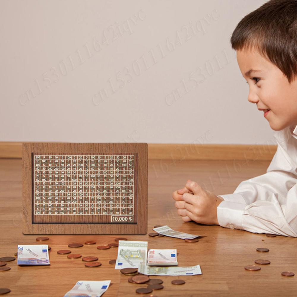 Копилка на 1000/2000/3000/5000/10000 долларов Деревянная копилка Коробка для сбережений Съемная Рустикальная копилка Коробка для хранения денег