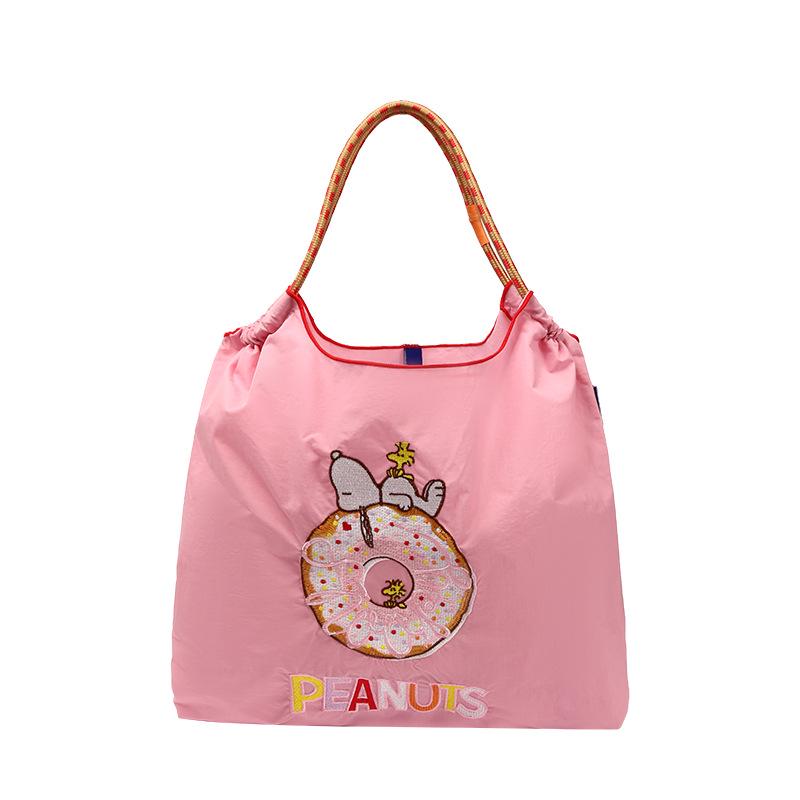 Женская вышитая нейлоновая водонепроницаемая сумка-тоут Snoopy Donut – сумка через плечо и на плечо