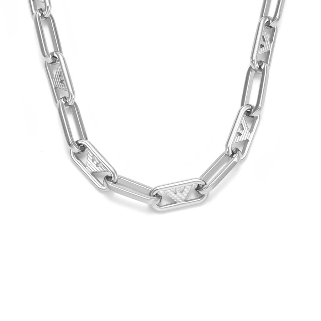 Emporio Armani EGS3248040 Men's Necklace, Silver,