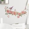 Fun-f15 Flower Branches Bird Bedroom Living Room Study Home Decoration Wall Stickers Self-adhesive