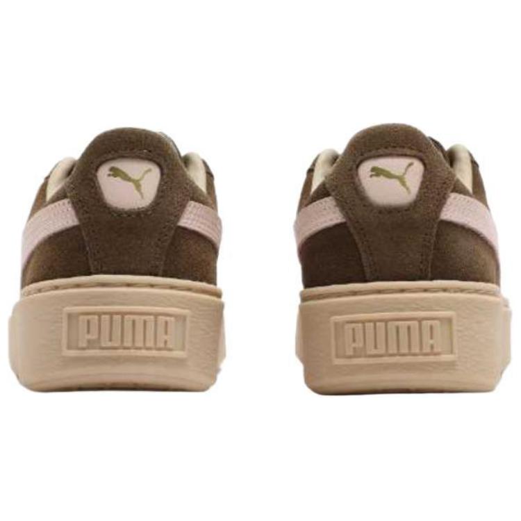 Женские кроссовки PUMA Suede Platform Низкие Скейтбордические туфли Женские Коричневые