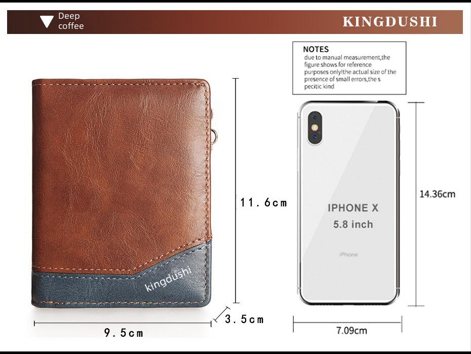 Мужская сумка-кошелек из искусственной кожи на молнии с цепочкой: Кошелек для карт и монет