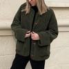 Women's Warm Winter Coats Casual Long Sleeve Button Up Fuzzy Fleece Jackets Outerwear