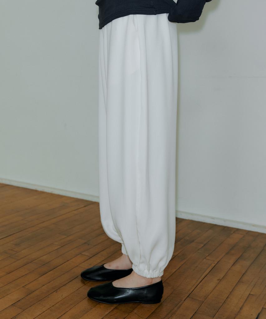 REORG Pap Shirring Harem Pants Ivory