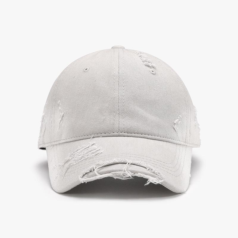 Washed Soft Top Baseball Cap Tie Dye Distressed Hip Hop Dad Hat Unisex Big Head Outdoor Casual Adjustable
