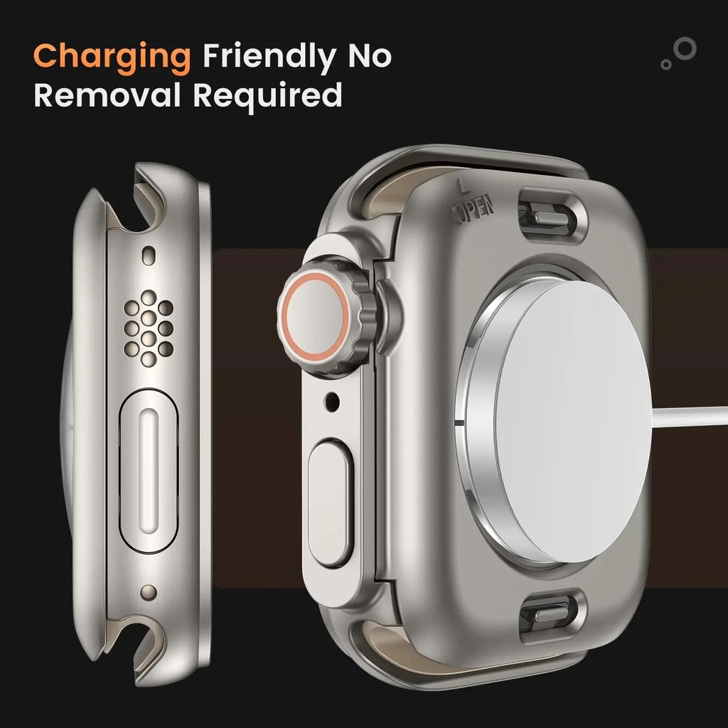 Закаленное стекло+крышка для Apple Watch Case 45 мм 44 мм 41 мм 40 мм Аксессуар Защитная пленка для экрана для Iwatch Serie 9 8 7 6 SE 5 4