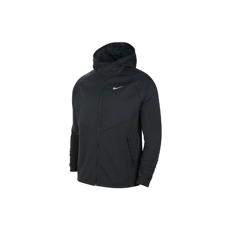 Nike Therma Essential Беговая тренировочная теплая куртка на флисовой подкладке Мужская верхняя одежда Черный CV2239-010