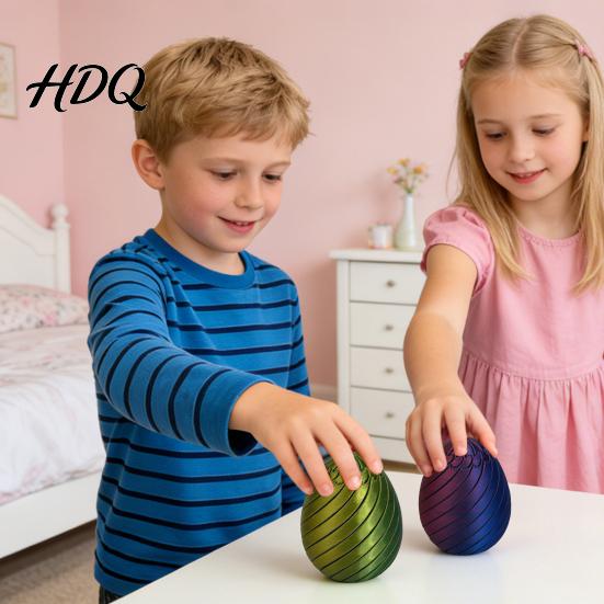 Игрушка для улучшения концентрации Забавная крутящаяся яйцо-фиджет 3D-печатная спиральная пасхальная фигурка Декомпрессор Вращающаяся головоломка для взрослых Снятие стресса и тревожности Градиентная