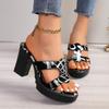 2025 Summer Women Fashionable Versatile High Heels Sandals New Simple Casual Comfortable Wedge Women Slippers Sexy Women Shoes