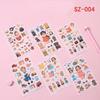 6sheets /Bag Cute Cartoon Children Stickers Transparent Pvc Stickers Waterproof Stickers Creative Bagged Animal World Stickers