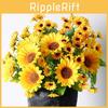 Single Sunflowers Bouquet Artificial Flower For Wedding And Decoration Home