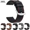 Fashion Watch Band Strap Sport Vintage Leather Watchband Stainless Steel Buckle Watch Accessories 18mm 20mm 22mm 24mm
