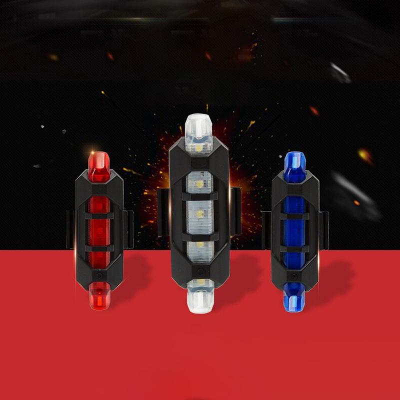 Bicycle Light LED Waterproof Rear Tail Light USB Rechargeable Bike Light Mount Cycling Safety Warning Light Bicycle Accessories
