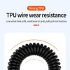 Спиральный USB C - USB C кабель, гибкая длина, PD60W, быстрая зарядка, передача данных для телефонов, планшетов, шнур питания, линия данных
