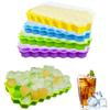 37 Cavity Honeycomb Ice Cube Trays Reusable Silicone Ice Cube Mold BPA Free Ice Maker with Removable Lids