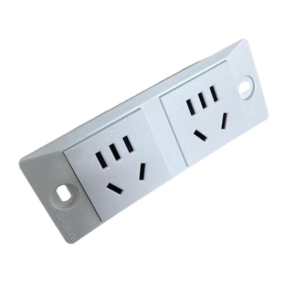 10A Three-Hole Surge-Protected Power Strip with Industrial Two-Position & Five-Hole Sockets, 118 Type
