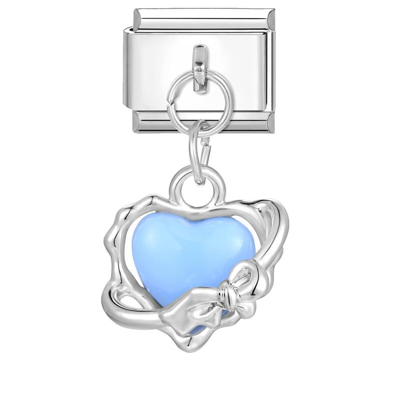 Синяя Ночь Звездное Небо Луна Звезда Кошки Собака Сердце Бабочка Итальянские Шармы-Звенья Подходят для 9мм Браслета из Нержавеющей Стали Женщины DIY Изготовление