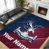 Crystal Velvet Rug Custom Name Text, Soft Non Slip Floor Mat Home DecorCrystal Palace