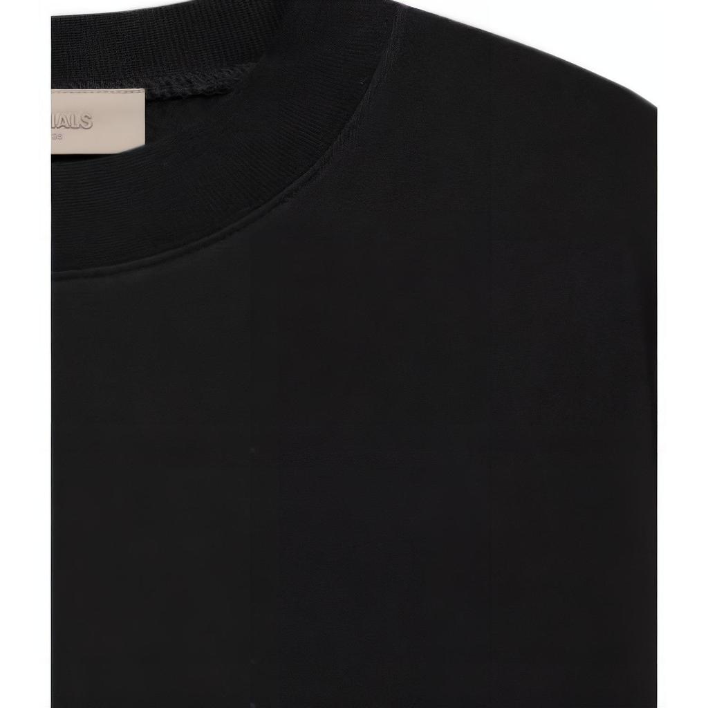 Fear of God Essentials SS22 Свободный свитшот с круглым вырезом Топы унисекс Черный FOG-SS22-988