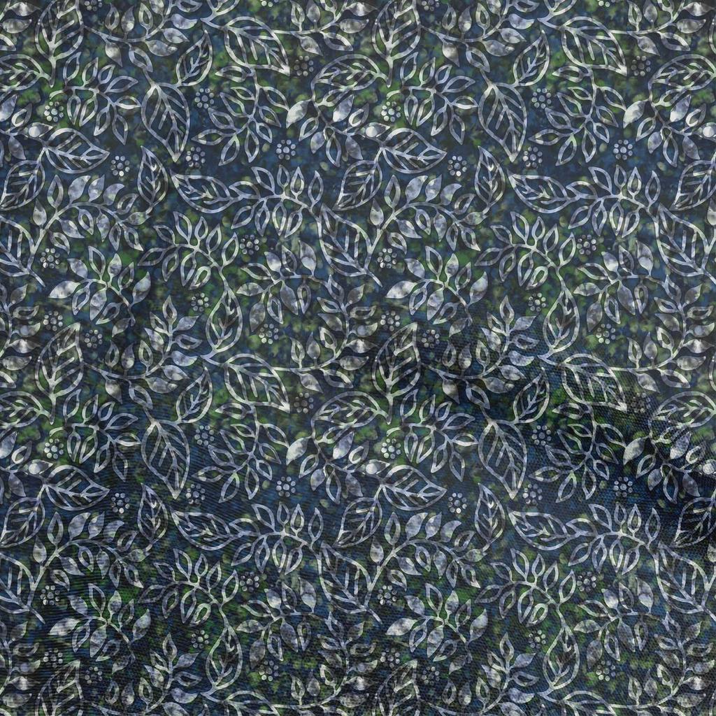 oneOone Хлопковая гибкая коричневая ткань, азиатский батик, мотив листьев, принадлежности для квилтинга, швейная ткань с принтом, 40 дюймов в дворе