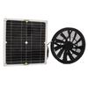 Solar Panel Powered Fan 10in Diameter Ventilator 100W for RV Yacht Greenhouses Bathroom