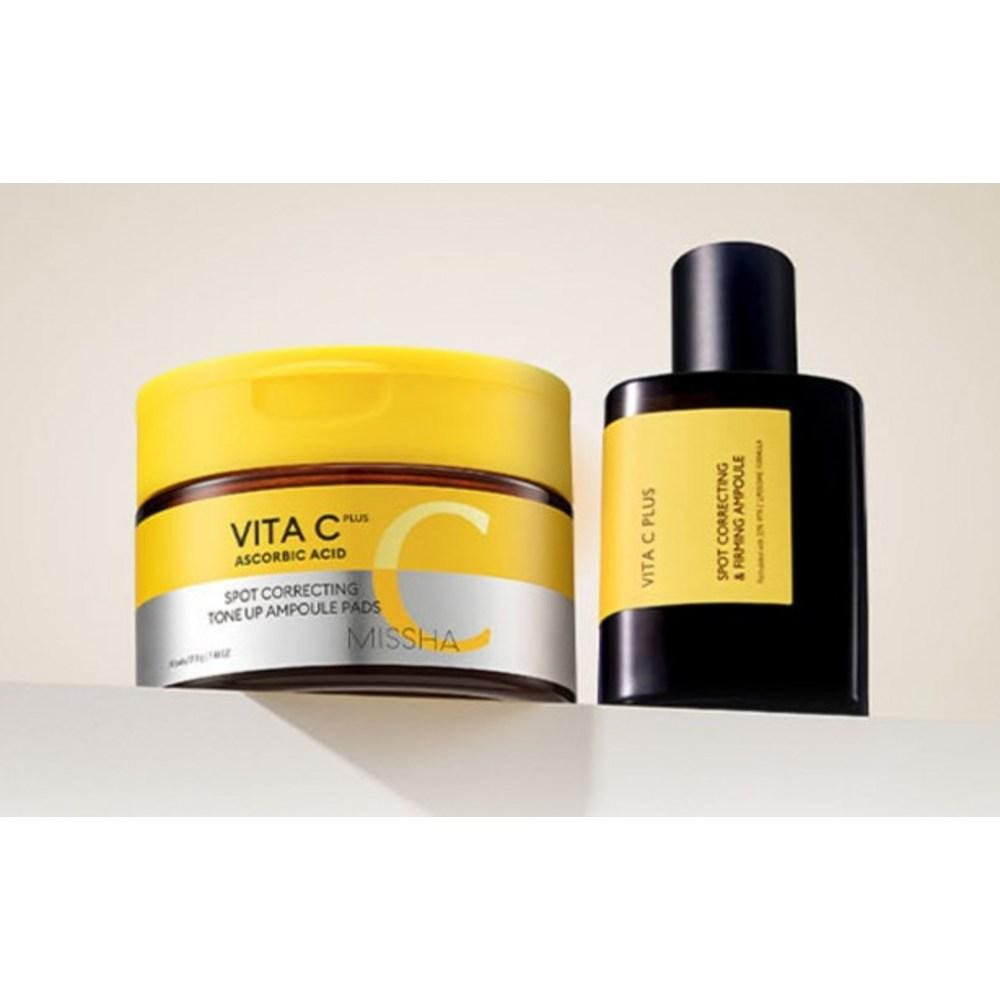 MISSHA Vita C Plus Blemish C Tone Up Ampoule Pad 210g, 80 Sheets, 1 Unit
