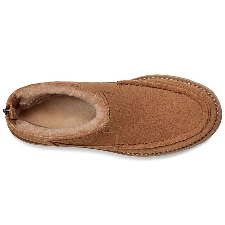 UGG Классические короткие зимние ботинки на танкетке с молнией Женские ботинки Коричневые 1122514-CHE