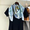 Silk Women'S Spring And Autumn Versatile 90 Vegetarian Crepe Satin Square Scarf 100% Mulberry Silk Scarf Shawl