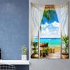 Beautiful Beach Scenery Window Painting Tapestry Wall Hanging Art Background Home Decor Aesthetics Outdoor Garden Poster