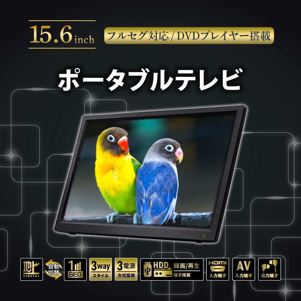 Портативный телевизор Tokyo Deco с записью DVD, большой ЖК-дисплей, автомобильное крепление с поддержкой 3 источников питания, автомобильное питание, совместимый с ПК, телевизор 15,6-дюймовый плеер,