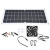 10W Photovoltaic Solar Panel with Fan Kit Dual Female USB Ports for Cars Boats Airplanes Satellites