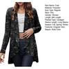 Lady Sequin Coat Open Stitch Cardigan Irregular Hem Long Sleeves Solid Color Formal Business Jacket Office Commuting Outerwear