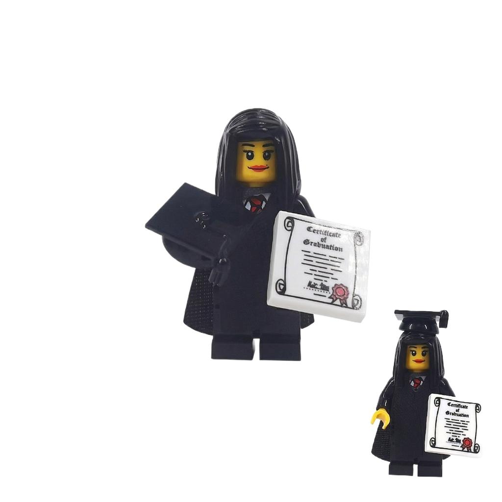 Miniature Building Block Accessories, Graduation Gowns, Doctoral Caps, Cloaks, Decorative Toys