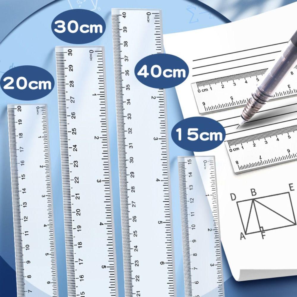 Plastic Straight Ruler Multifunction Drawing Ruler Drawing Tool Measuring Ruler School