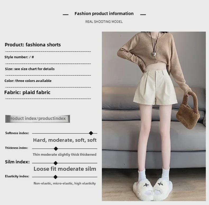 Женские шорты из искусственной кожи с высокой талией — облегающие, свободный крой, широкие штанины, повседневные, на весну, осень, зиму, в американском стиле.