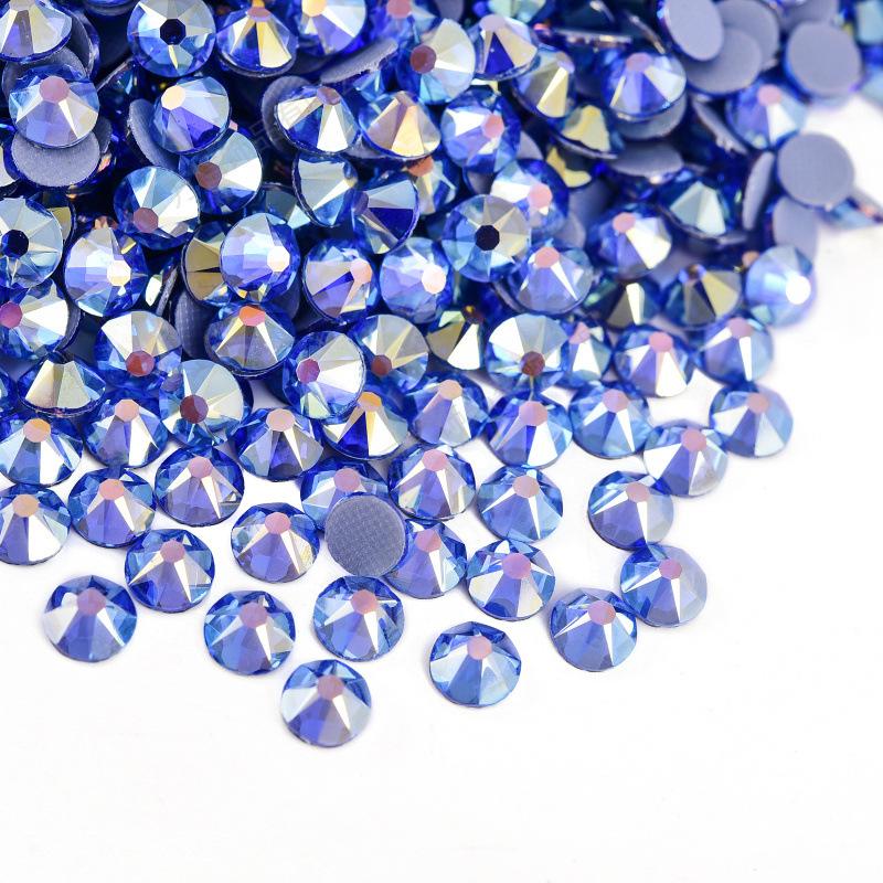 Восемь больших и восемь маленьких имитаций австрийских горячих бриллиантов цвета AB, стеклянные стразы с термоклеевой основой, горячие бриллианты для рукоделия, аксессуары для одежды