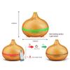 Fashion Wood Grain Aroma Essential Oil Diffuser Ultrasonic Air Humidifier Colourful Night Light Home Decoration